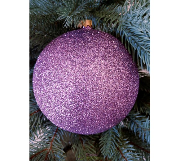 Новогодний шар "Блестки" Ø130мм сирень